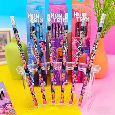 1 Set zufällige Farbe K-POP Hexe Mädchen Gruppe 12 Stücke Box Zwölf Cartoon Schüler Bleistifte Schreibwaren