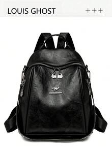 Mochila de cuero con cera de aceite | Interpretando la estética de los escenarios de transporte, desbloqueando la soberanía visual absoluta de la vida diaria y los viajes, matriz de tres modos de función completa: dos correas para los hombros anchas y gruesas ajustables estándar/asas, correa para la cintura doble reforzada - Multicolor - Ver 14