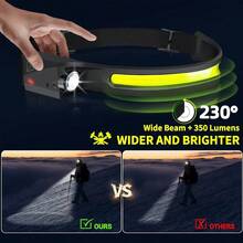 1PC LED Zoomable Multi-Function Headlamp USB Rechargeable LED Motion SensorPortable Headlight Waterproof IPX6 For Camping, Fishing, Hiking, Night Work & Outdoor Adventures - Multicolor - View 5