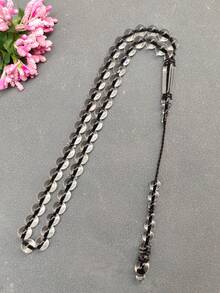 1串45颗10毫米斋月男士念珠，高品质新款猫眼石念珠，适合（斋月和开斋节礼物） - 彩色 - 查看 5