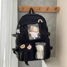 Mochila Linda para Adolescentes | Gran Capacidad, Estética de Lona, Mochila Escolar y de Viaje - Cuadrado - Ver 10