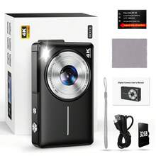 SONGDIAN 64MP 4K HD 數位相機 16倍數位變焦 Vlogging 用 2.8吋 LCD 螢幕 充電式相機 攝影專業入門相機 支援拍照、錄影 1050mAh 大容量電池 完美禮物 - 相機+記憶卡 - 查看 14