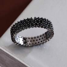 1pc Fashion Geometric Triple-Row Cubic Zirconia Inlaid Ring For Women - Multicolor - View 25