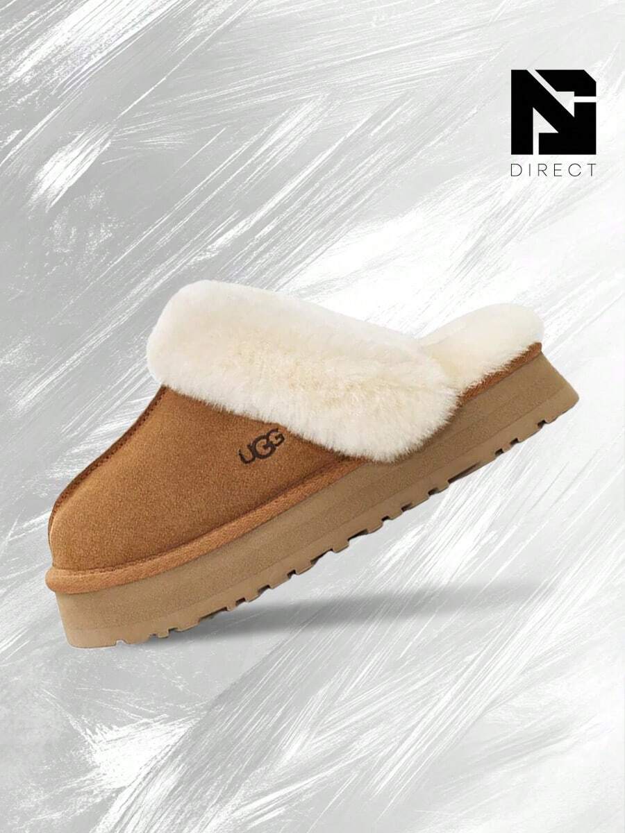UGG Disquette Slipper Chestnut (Women's)- Women's Cozy Indoor-Outdoor & Snow Day Wear Shoes With Cloud-Level Comfort, Low-Profile Casual Design For Autumn Winter-Easter Gift– Snow Boots-1122550 CHE - 栗 - 查看 1