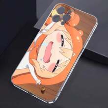 Chica de anime llorando con un disfraz naranja con capucha. Esta elegante funda es compatible con Samsung, Apple, OPPO, , etc. Fabricada en TPU flexible, resistente a golpes y arañazos, ofrece una excelente protección contra caídas y un agarre cómodo. Es un regalo ideal para familiares, amigos y seres queridos, y una opción perfecta para festivales. - transparente - Ver 3