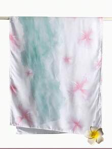 Bộ 1/2 khăn trùm đầu/khăn hijab bản rộng in họa tiết hoa kỹ thuật số dành cho nữ, kèm kẹp tóc, nhẹ, thoáng khí, mềm mại, chống nắng, thanh lịch, đa năng, phù hợp cho mọi mùa. - Nhiều màu - Xem 11