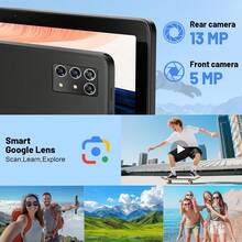 Qetupa 10.1-Inch Android 15 Tablet PC, 4GB RAM + 64GB/128GB ROM, MTK 6762 Octa-Core 2.0GHz Processor, HD (1280x800) IPS Touchscreen, 5MP Front Camera And 13MP Rear Camera, 6000mAh Large Battery, Bluetooth 5.2 And 802.11ac WiFi 5 - Blue - View 5