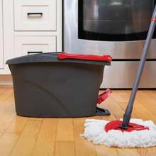 Microfiber Spin Mop & Bucket Floor Cleaning System With 4 Extra Refills - A - View 1