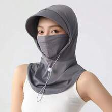 Máscara facial completa transpirable para mujeres, seda de hielo de verano con protección UV, adecuada para conducir, actividades al aire libre, ciclismo, protección del cuello - Multicolor - Ver 12
