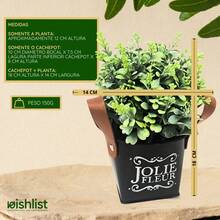 Metal Cachepot With Artificial Plant, Elegant Decorative Arrangement For Living Room, Table, Or Office. - 1 單位 - 查看 3