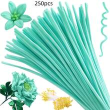 (Total 250pcs)100pcs Pipe Cleaners Craft Chenille Stems With 150pcs Flower Stamens For DIY Art Creative Crafts Party Decorations (12 Inch X 6mm), Art Projects, Handmade Decor, Decorative Stems, DIY Accessories - Multicolor - View 21