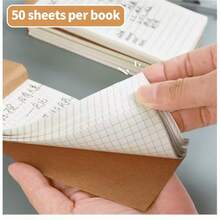 Flip-Up Memo Pad, Kraft Paper Notebook, Planning Notepad, Lined Notebook, Grid Notebook, Blank Notebook, Checklist Pad - Rectangle - View 3