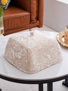 1pc Food Cover,Insulation Cover, Foldable Dining Table Food Cover, Dustproof And Fly Proof Household Vegetable Cover Umbrella, Rectangular Mosquito Proof Kitchen Cover - Champagne - View 6