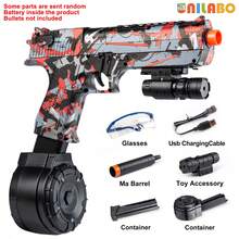 unilabo 令人兴奋的新型电动玩具枪 - 高精度射击玩具，配有防护眼镜，适合户外趣味派对、复活节礼物、派对用品 - 适合3岁及以上男孩女孩的理想节日、生日、返校礼物（不含子弹） - 彩色 - 查看 15