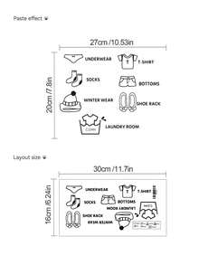 20pcs/Set Clothing Label Stickers For Kids' Bedroom Closet Decoration, Self-Adhesive Background Paper, Suitable For Children's Room Closet Decoration Baby Shower Family Decorations Gifts - Clothing Classification Stickers - View 14