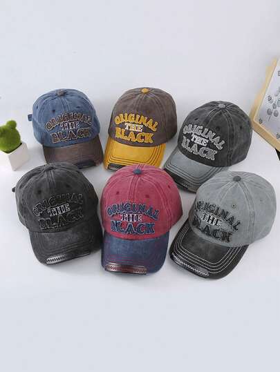 1pc Men's Letter Embroidered Baseball Cap Breathable Material Baseball Cap Outdoor Sports Adjustable Hiking Casual Street Fashion Hat Unisex Versatile Dad Hat Multiple Colors Available