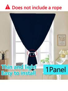 1pc Self-Adhesive Portable 100% Blackout Curtain, No Drill Needed Sunshade Cloth Suitable For Windows, Doors, Bedrooms, Basements - Heat Insulation, Darkening Kitchen Room Curtains, All Season Use,Fall Decor,Autumn Decor,Room Decor - Navy - View 97