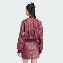 Adidas Originals 女士SST PLTHR JKT时尚运动夹克 KD8792 - 酒紅色 - 查看 3