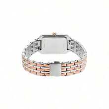 Fossil 女士石英表，带日期显示，矩形表盘，时尚优雅，不锈钢表带，商务腕表 ES5222 - 香檳色 - 查看 3