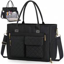 NEWHEY Tote Bag, Teacher's Handbag, With Insulated Lunch Compartment, 15.6-Inch Laptop Bag, Unisex Lightweight Work Bag, Nurse Bag, Office, College, And Nursing Laptop Tote, Black - Multicolor - View 3