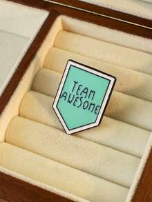 1pc New Arrival European And American Popular "TEAM AWESOME" Arrow Badge, Denim Jacket Accessory - Multicolor - View 8