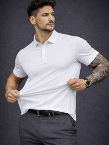 Men's Polo Shirt In Comfortable Cool Silk - Blanco - Ver 1