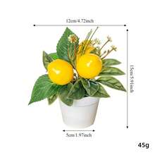 6-Inch Artificial Lemon Plant Potted Fake Lemon Tree, Small Potted Decor For Indoor/Outdoor, Home, Bathroom - A - View 2