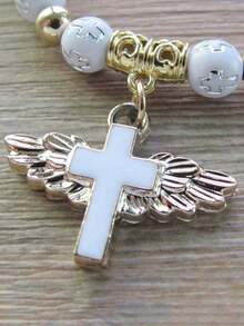 Pulsera de cuentas doradas de 7 piezas, multifuncional, apilable, estilo bohemio playero, cadenas de cuentas autocombinadas, versátil, para uso diario, sin necesidad de elegir ropa, exquisita, de una sola capa, detalles de calidad, cómoda, para fiestas en la playa. - Dorado - Ver 3