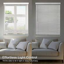 Faux Wood Blinds , Window Blinds , Wood Blinds , Window Shades , Window Treatments , Blinds Amp Shades , Window Shades For Home , Wooden Blinds , Basic White , 34W X 60H - B084LMSZDN - View 10
