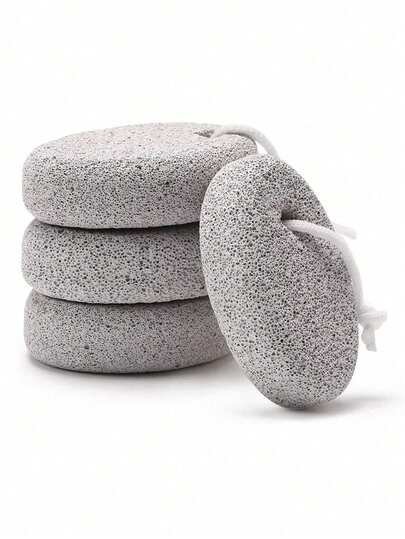 3 Packs Natural Foot Pumice Stone For Feet,Lava Pedicure Tools Hard Skin Callus Remover For Feet And Hands - White&Red
