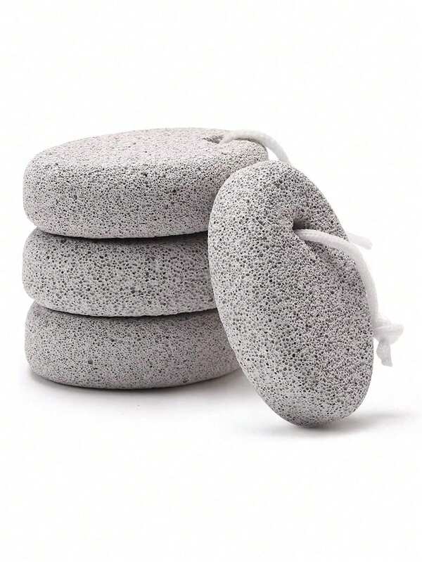 3 块装天然足部浮石，火山岩修脚工具，去除手脚硬皮老茧 - 白色和红色