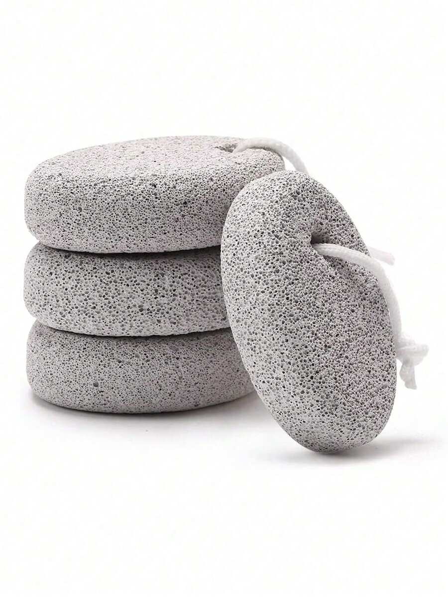 3 Packs Natural Foot Pumice Stone For Feet,Lava Pedicure Tools Hard Skin Callus Remover For Feet And Hands - White&Red - Light Gray - View 1