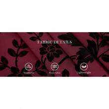Women's 2026 Spring Floral Wedding Guest Dress Long Sleeve Crew Neck Flowy Party Cocktail Mini Dress - Floral Wine Red Black - View 9