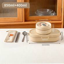 850 ml Boîte à bento ovale en acier inoxydable, boîte à lunch réutilisable et étanche, boîte-repas grande capacité, convient aux étudiants et aux adultes à l'école, au bureau, en camping, pique-nique, voyage, rentrée scolaire - Multicolore - Voir 28