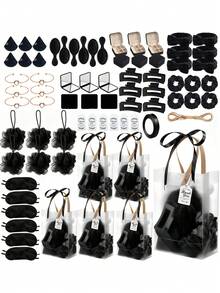 74 Pcs Wedding & Party Favor Supplies | Bridal Shower Gift Set | Includes Headbands,,Puff | Multi-Color - J - 查看 6