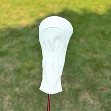 A Fun Fisherman Pattern White Golf Club Head Cover, Embroidered Pattern Design, Enhanced Golf Club Protection, Golf Accessories, PU Material. - Multicolor - View 4