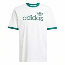 Camiseta de manga corta cómoda, transpirable y suave de Adidas Originals Trefoil, para hombre, en beige - Blanco - Ver 13