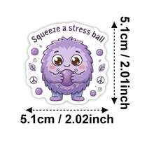 50pcs Cute Monster Stickers - Emotional Learning Monster Series "My Feelings Matter" And "Take A Deep Breath" Characters, Suitable For Decorating Journals, Planners, Etc., Encouraging Self-Expression Aesthetic Collection - Multicolor - View 3