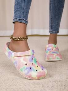 可调节宽楦平底凉鞋，适合休闲、旅行、海滩穿着，包头设计 - 彩色 - 查看 4