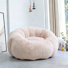 Puff, sofá puf grande, sillón tapizado para adultos, puf gigante cómodo, diseño espacioso, adecuado para leer, jugar o relajarse. - Rosa - Ver 2