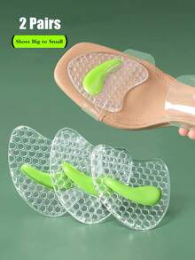 Silicone Front Foot Pads For High Heels, Soft Shock-Absorbing, Anti-Friction & Anti-Slip, Self-Adhesive Invisible Forefoot Cushions For Summer Sandals - Green - View 10