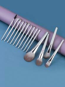 14 Travel Makeup Brush Sets-Basic Foundation Powder Concealer, Eye Shadow, Blush Makeup Brush With Travel Makeup Box. - Multicolor - View 5