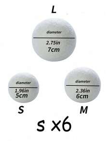 1/3/6个装羊毛烘干球，天然衣物柔顺剂，可重复使用，减少衣物褶皱，节省烘干时间，比塑料球和液体柔顺剂更佳。 - 原色 - 查看 13
