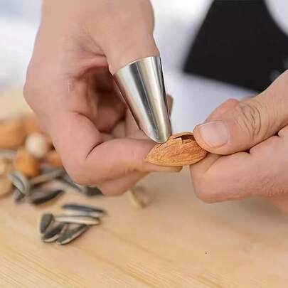 Stainless Steel Finger Protector, Vegetable Picking Nail Guard, Finger Sleeve, Thumb Knife