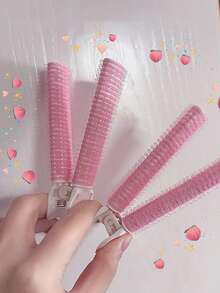 Korean Hair Volumizing Clip, Invisible Air Bangs Curler, Perm Styling Tool - Pink - View 2