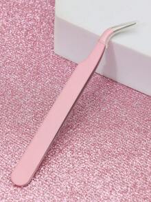 1 Set Pink Straight & Bent Tip Tweezers, Simple Design Yet Precise, Made Of Thick Steel With High Hardness And Elasticity, Durable, Includes Protective Covers To Avoid Hand Injury, Comfortable Fit - Pink - View 10