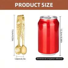 3个/6个装奢华金色迷你夹子，玫瑰图案糖夹，冰夹，高品质不锈钢小型餐具夹，冰夹，可爱茶会餐具夹，适用于咖啡馆、婚礼、情人节、新年、母亲节、生日等场合 - - - 查看 3