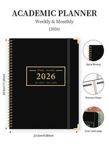 Trees 2026 Monthly Planner Calendar With Monthly Tabs, 9.0" X 11.2", Minimalist Monthly Calendar Weekly Planner Notebook, Suitable For Work Planning, Study Notes And Personal Organization, School And Office Supplies - Monthly Planner - Black - View 4