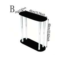 一套亚克力沙发边桌，易于组装，可拆卸窄边桌，适用于卧室、客厅、浴室、走廊。 - 彩色 - 查看 12