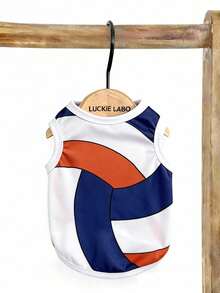LUCKIE LABO Bộ 2 áo vest in hình quả bóng cổ điển mùa giải GAME DAY, phù hợp cho chó Chihuahua và các giống chó nhỏ khác, lớp lót thoáng khí giúp giảm rụng lông, áo vest thể thao trong nhà/ngoài trời cho mèo và chó. - Nhiều màu - Xem 6